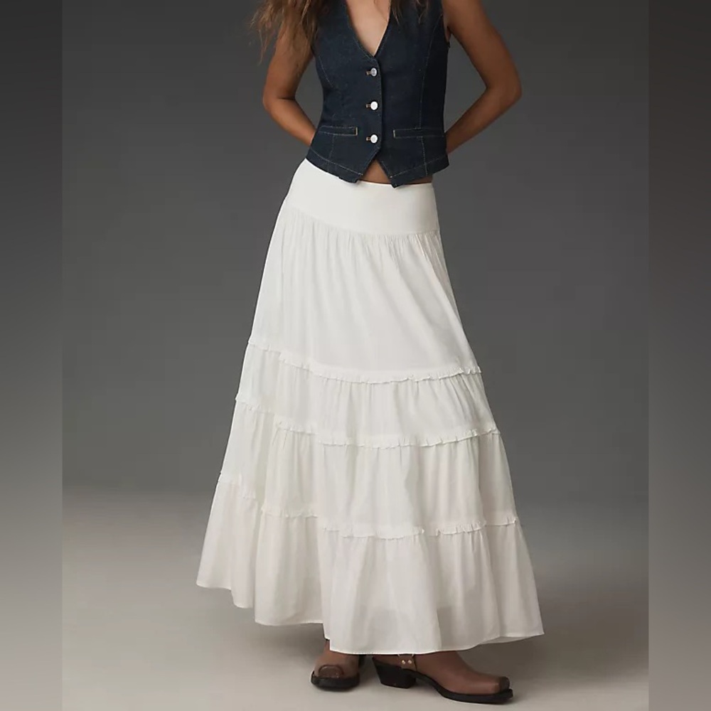 Reformation Evelina Tiered Maxi Skirt